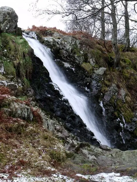 Photo of Linhope Spout, a waterfall near Ingram, Northumberland, north east England.