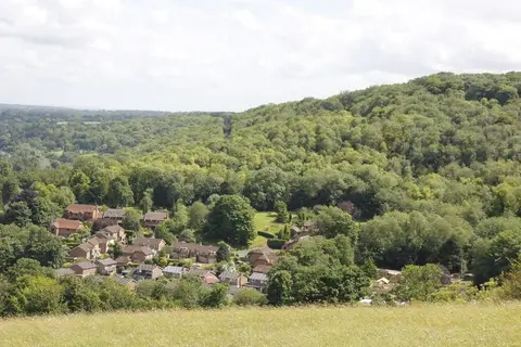 Photo of Goring Gap Sites, a country estate near Streatley in the North Wessex Downs, Berkshire, south east England.
