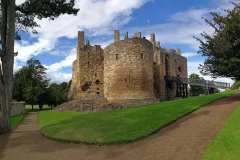 Photo of Dirleton, a village in East Lothian, central Scotland.