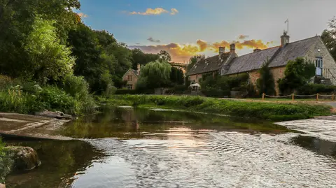 Photo of Upper Slaughter, a village in the Cotswolds, Gloucestershire, south west England.