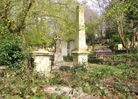 Photo of The Rosary Cemetery, a Grade II* registered house & garden near Norwich, Norfolk, eastern England.