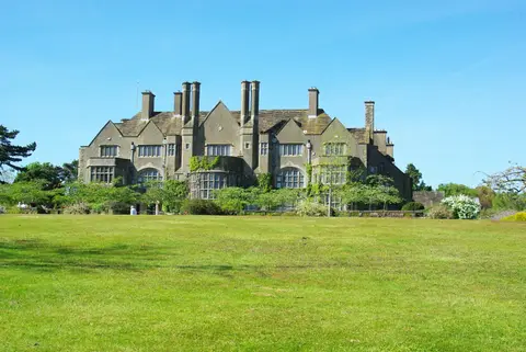 Photo of Tirley Garth, a Grade II* registered house & garden near Tarporley, Cheshire, north west England.