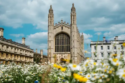 Photo of King's College, a Grade II* registered house & garden in Cambridgeshire, eastern England.