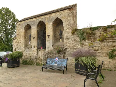 Photo of Stamford Castle, a ruined castle near Ryhall, Lincolnshire, central England.