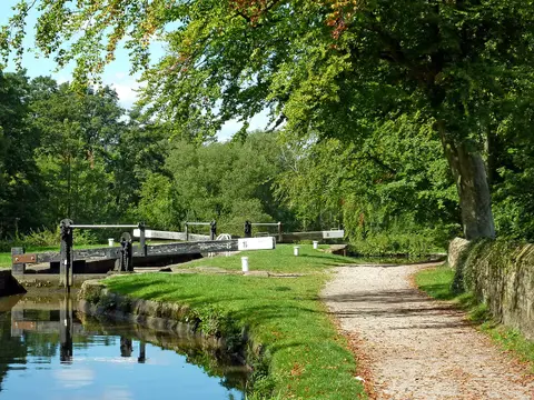 Photo of Marple Locks, a landmark in Greater Manchester, north west England.