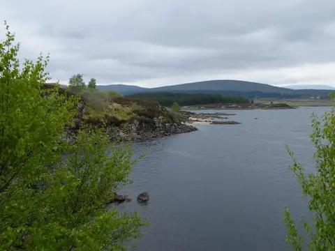 Photo of Loch Eigheach, a loch near Rannoch, Perth and Kinross, central Scotland.