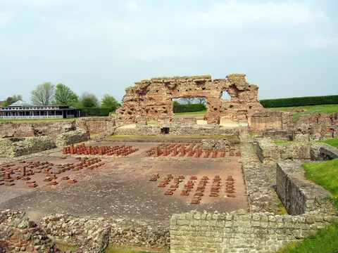 Photo of Wroxeter Roman City, a Roman fort near Shrewsbury, Shropshire, central England.