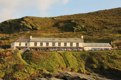 Photo of Port William, a pub near Trebarwith, Cornwall, south west England.