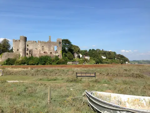 Photo of Laugharne, a village in Carmarthenshire, south west Wales.