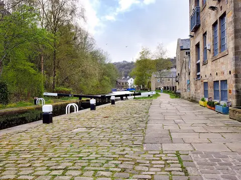 Photo of Todmorden, a village in West Yorkshire, northern England.