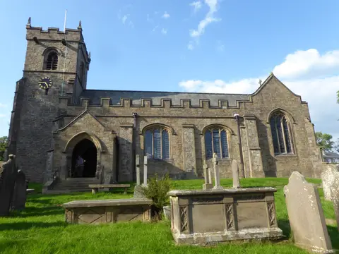 Photo of Downham, a village in the Forest of Bowland, Lancashire, north west England.
