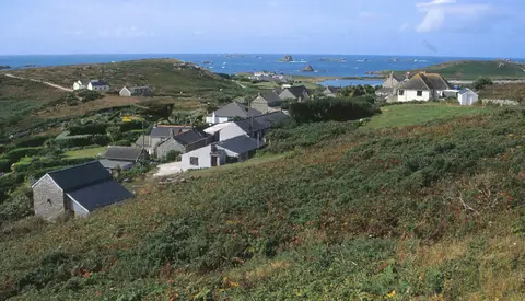 Photo of Bryher, an island in Cornwall, south west England.