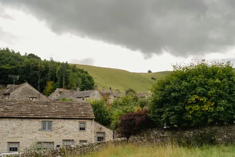Photo of Castleton, a Site of Special Scientific Interest near Edale in the Peak District, Derbyshire, central England.