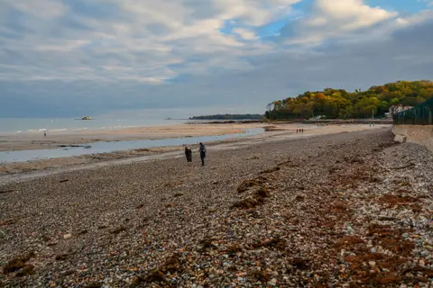 Photo of Seagrove, a swimming spot near Bembridge, the Isle of Wight, south east England.