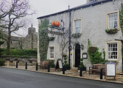 Photo of The Coach and Horses, a pub near Bolton-by-Bowland in the Forest of Bowland, Lancashire, north west England.