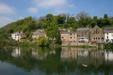 Photo of Cromford, a village in Derbyshire, central England.