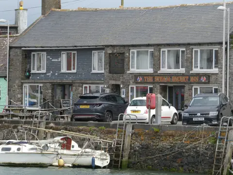 Photo of The Steam Packet Inn, a pub near Isle of Whithorn, Dumfries and Galloway, southern Scotland.
