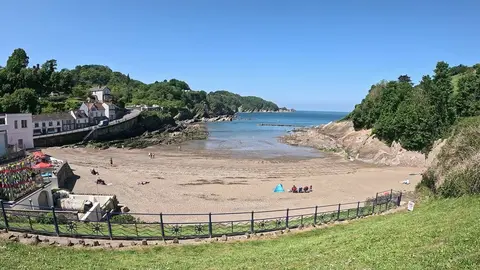 Photo of Combe Martin, a swimming spot near Mortehoe in Exmoor, Devon, south west England.