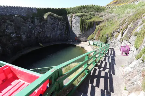 Photo of Logan Fish Pond, a visitor attraction near Port Logan, Dumfries and Galloway, southern Scotland.