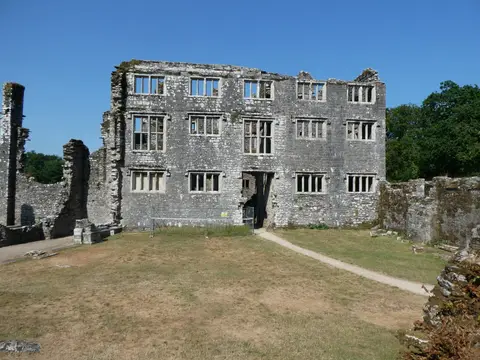 Photo of Berry Pomeroy Castle, a ruined castle near Cockington, Devon, south west England.
