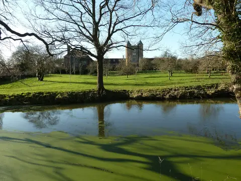 Photo of Sissinghurst Castle, a Grade I registered house & garden near Cranbrook, Kent, south east England.