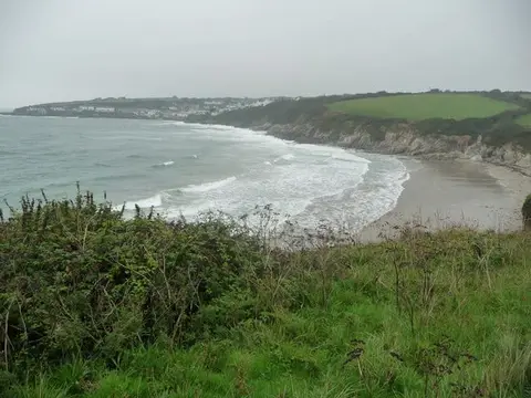 Photo of Porthcurnick, a swimming spot near St Just in Roseland, Cornwall, south west England.