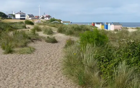 Photo of Southwold The Denes, a swimming spot in Suffolk, eastern England.