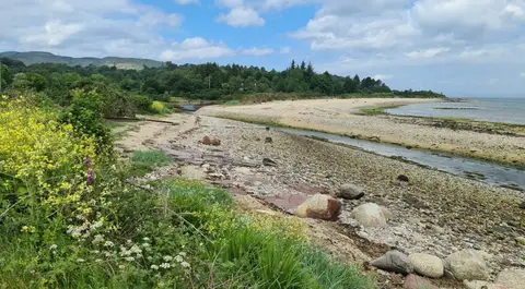 Photo of Sannox Bay, a beach near Corrie in North Arran, North Ayrshire, southern Scotland.