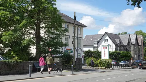 Photo of Llanberis, a village in Gwynedd, north Wales.