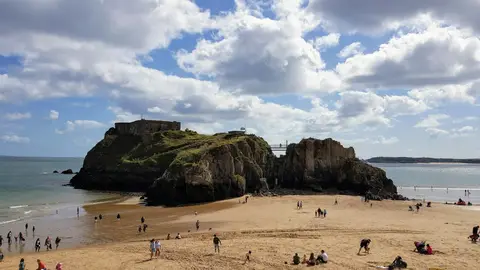Photo of St Catherine's Island, an island in Pembrokeshire, south west Wales.
