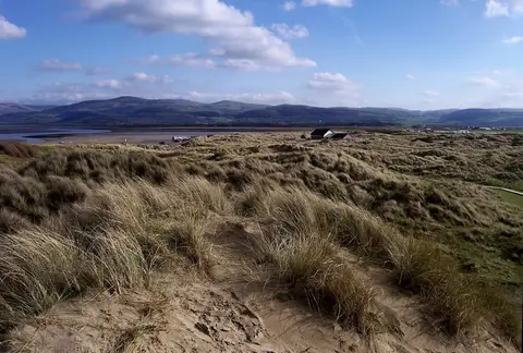 Photo of Ynyslas Dunes, a beach near Aberdyfi, Ceredigion, mid Wales.