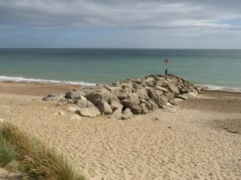 Photo of Bournemouth Hengistbury West, a swimming spot in Dorset, south west England.