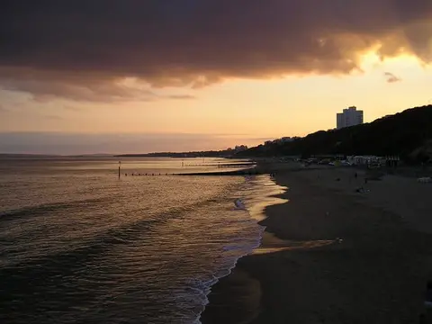 Photo of Bournemouth Boscombe Pier, a swimming spot in Dorset, south west England.
