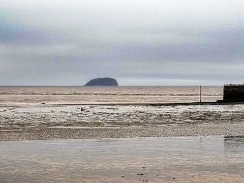 Photo of Steep Holm, an island in Somerset, south west England.