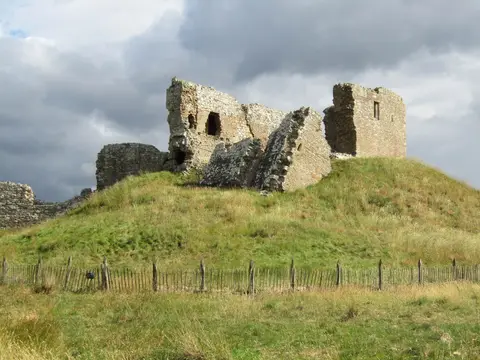 Photo of Duffus Castle, a ruined castle near Hopeman, Moray, the Scottish Highlands and Islands.