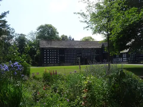Photo of Samlesbury Hall, a house in Lancashire, north west England.