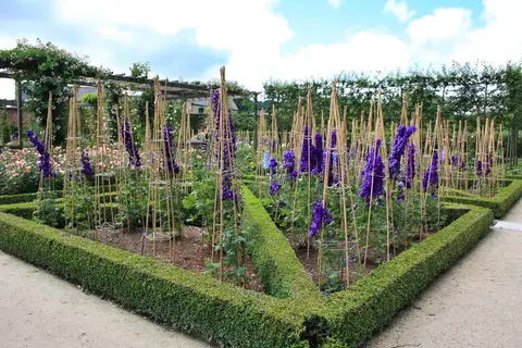 Photo of The Alnwick Garden, a garden in Northumberland, north east England.