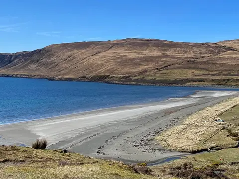 Photo of Glenbrittle Beach, a beach near Carbost in the Cuillin Hills, Highland, the Scottish Highlands and Islands.
