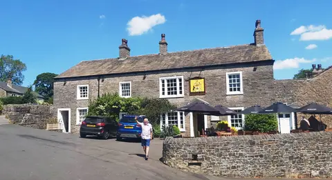 Photo of The Assheton Arms, a pub near Downham in the Forest of Bowland, Lancashire, north west England.