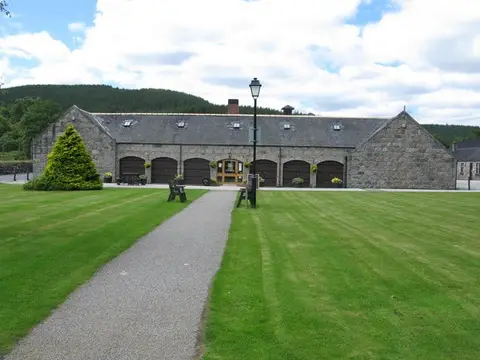 Photo of Royal Lochnagar Distillery, a distillery near Crathie in the Cairngorms, Aberdeenshire, north east Scotland.