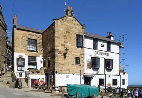 Photo of The Bay Hotel, a pub near Robin Hood's Bay in the North York Moors, North Yorkshire, northern England.