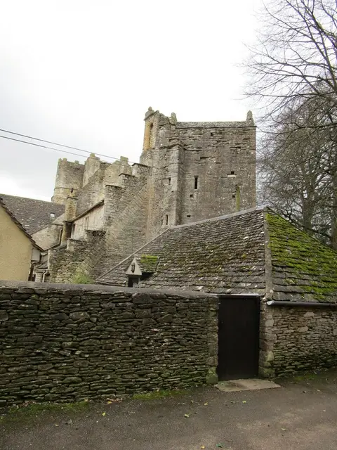 Photo of Quadrangular castle, a ruined castle near Tetbury in the Cotswolds, Gloucestershire, south west England.