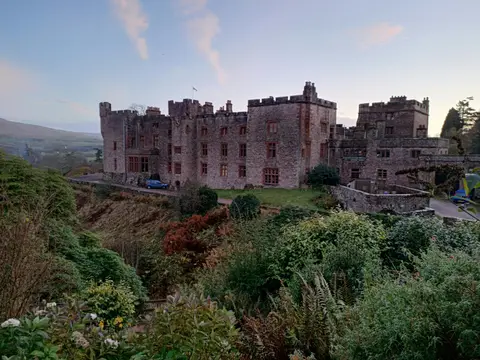 Photo of Muncaster Castle & Gardens, a Grade II* registered house & garden near Ravenglass, Cumbria, north west England.