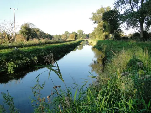 Photo of the River Nar, a 24-mile river running from Mileham to Great Ouse at King's Lynn, eastern England.