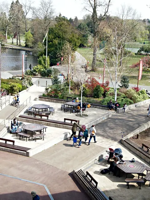 Photo of Cannon Hill Park, a Grade II* registered house & garden near Birmingham, the West Midlands, central England.