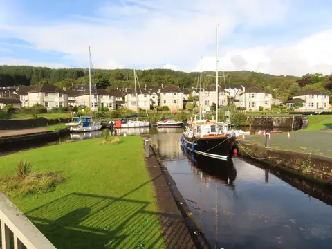 Photo of the Crinan Canal, a 9-mile canal running from Ardrishaig to Crinan, the Scottish Highlands and Islands.
