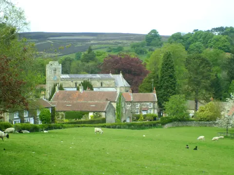 Photo of Lastingham, a village in the North York Moors, North Yorkshire, northern England.