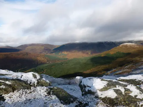 Photo of Loch Rannoch and Glen Lyon, a National Scenic Area in central Scotland.