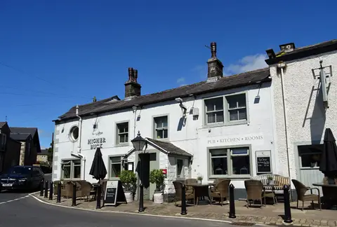 Photo of The Higher Buck, a pub near Waddington in the Forest of Bowland, Lancashire, north west England.