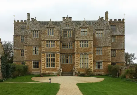 Photo of Chastleton House, a Grade II* registered house & garden near Kingham in the Cotswolds, Oxfordshire, south east England.